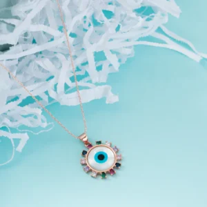 Jellyfish Evil Eye Women's chain And Pedant