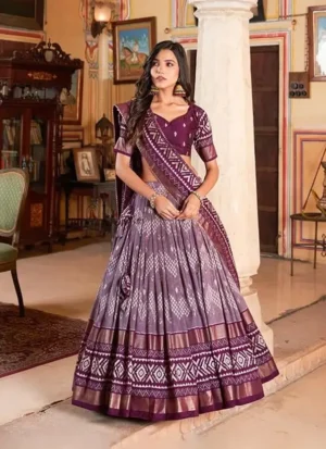 Leheriya Semi Stitched Lehenga Choli
