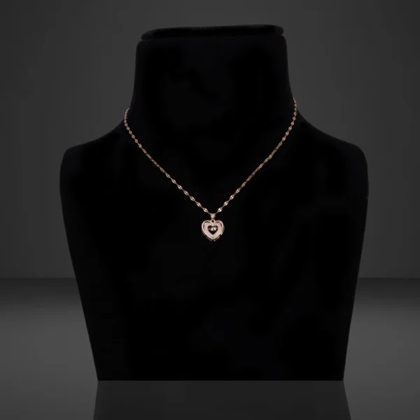 Lovemania Heart Pendant Rosegold Necklace - Image 5
