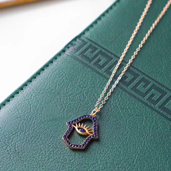 Gold Plated Trivia Evil Eye Women's chain And Pedant