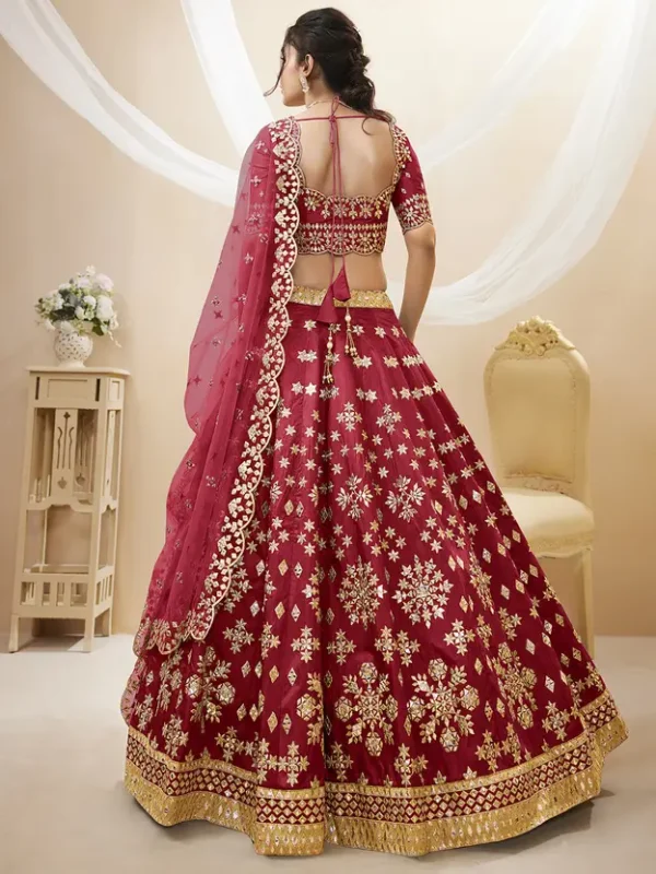 Embroidered Semi Stitched Lehenga