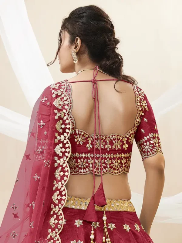 Embroidered Semi Stitched Lehenga